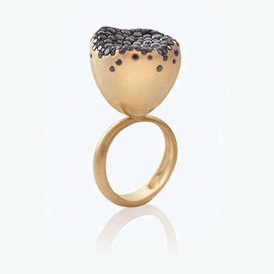 BABY MALAK FLOURISH CAVIAR BIG ROUND RING